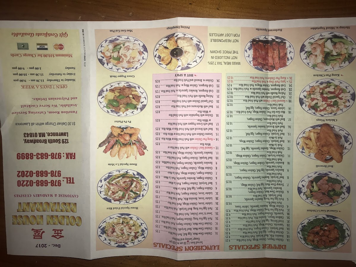 Menu Golden House Restaurant-1