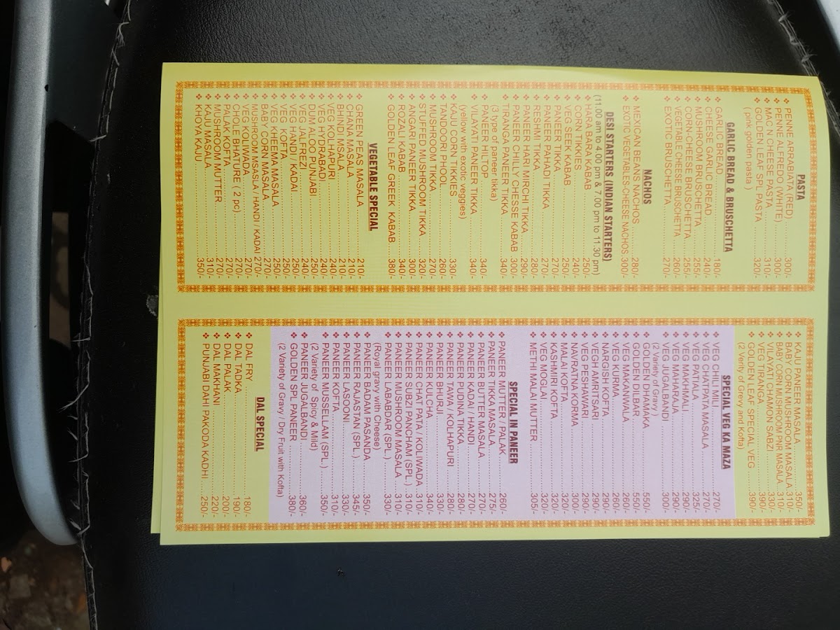 Menu Golden Leaf Pure Veg Restaurant-3