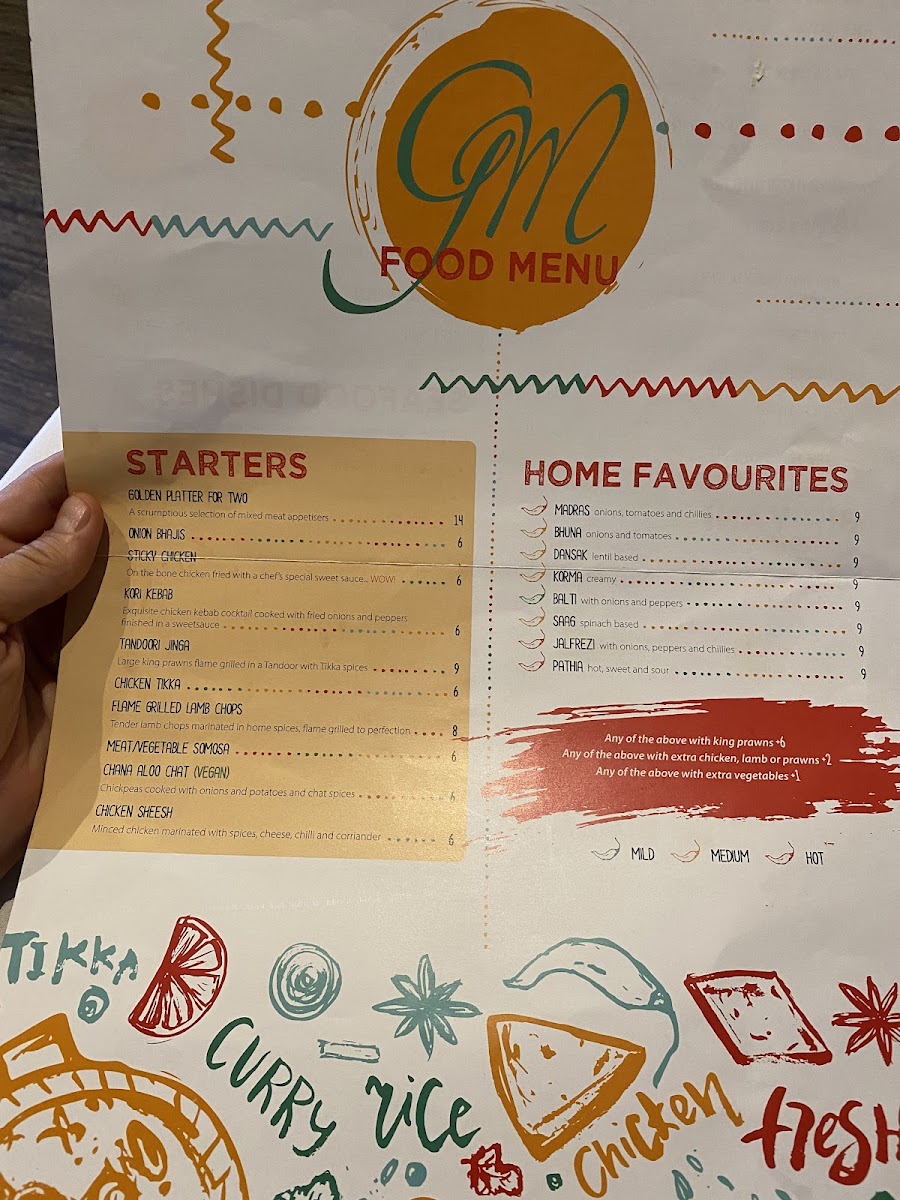 Menu Golden Moments At 507-7