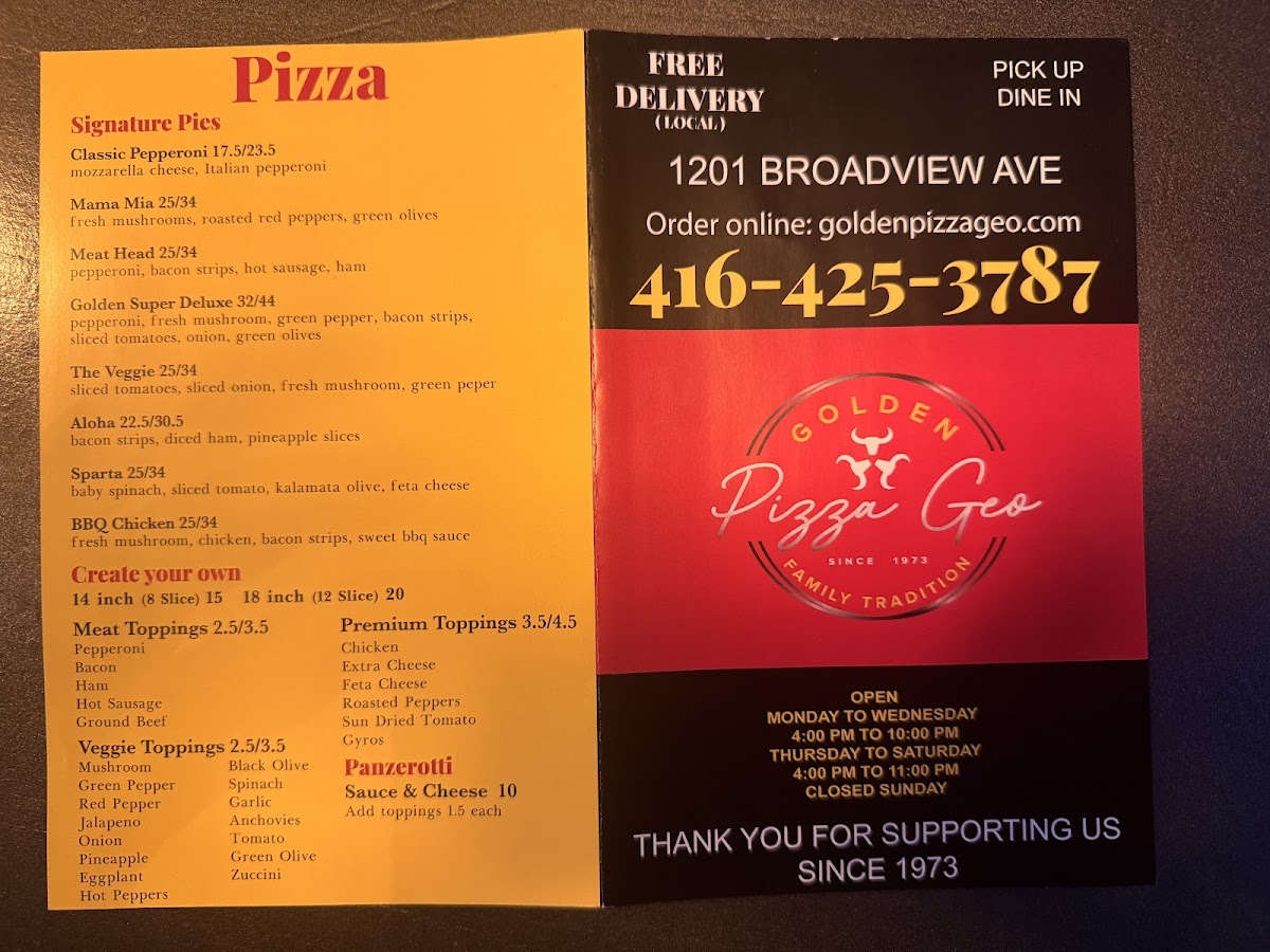 Menu Golden Pizza Geo-1