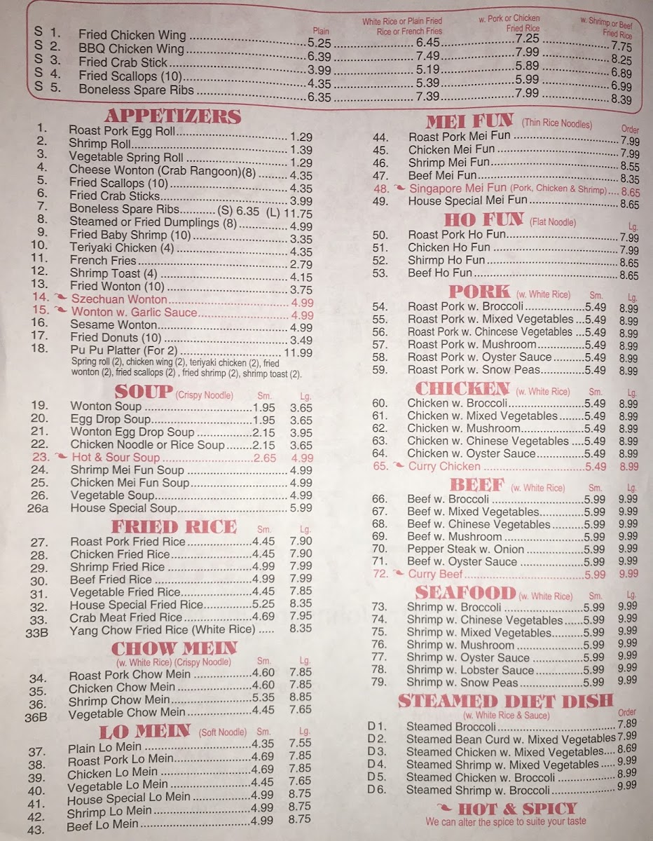 Menu Golden Star-3