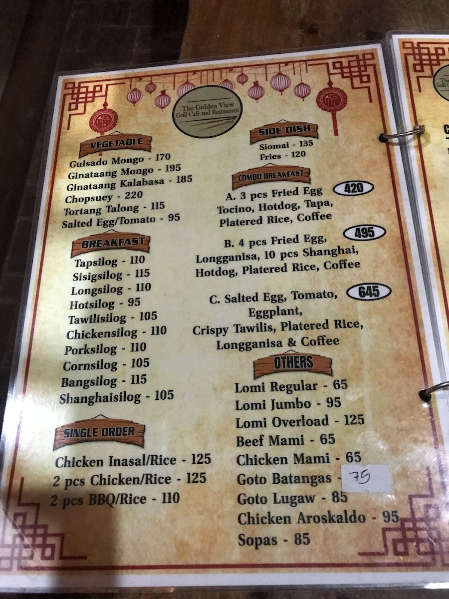 Menu Golden View Grill Cafè And Restaurant-10