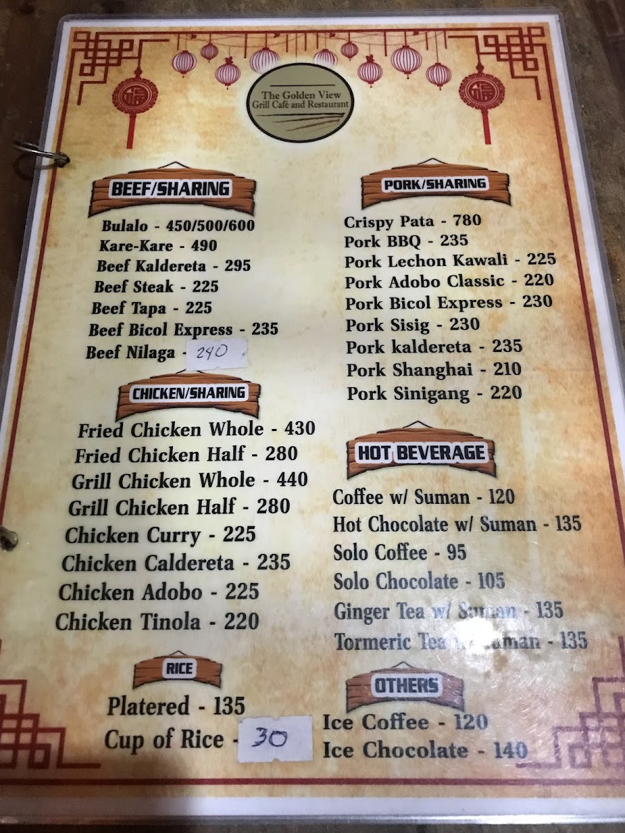 Menu Golden View Grill Cafè And Restaurant-2