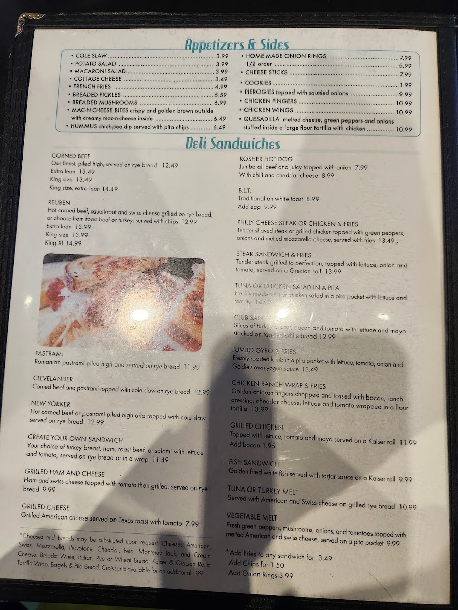 Menu Goldie’S Deli & Restaurant-7