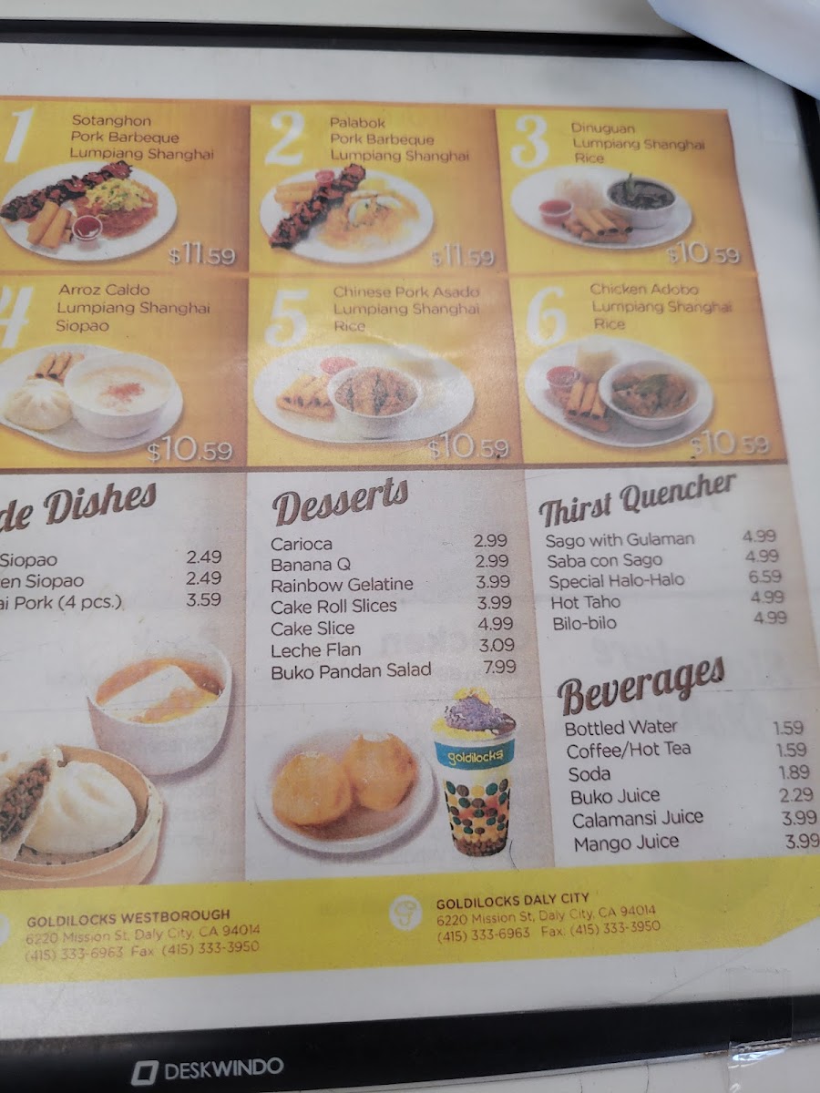 Menu Goldilocks Bakeshop And Restaurant-6