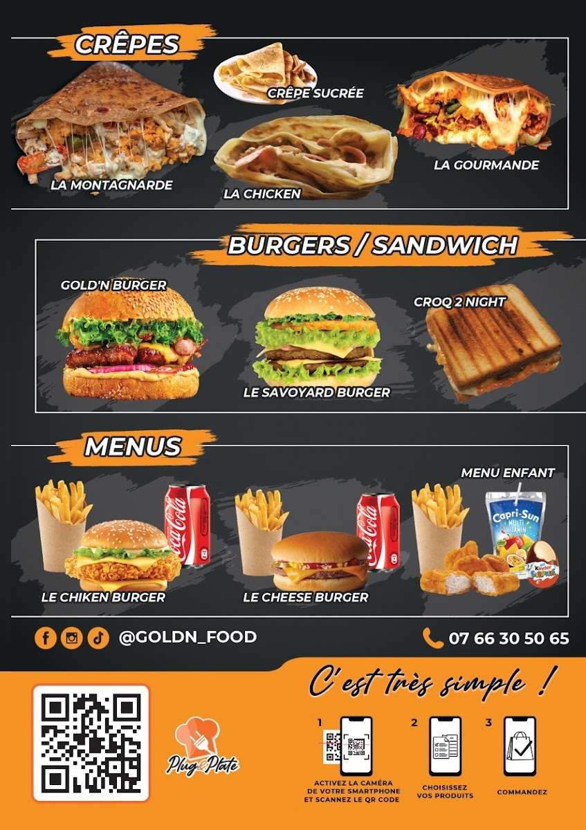 Menu Goldn Food - Crepes Et Burgers Evry Courcouronnes-3