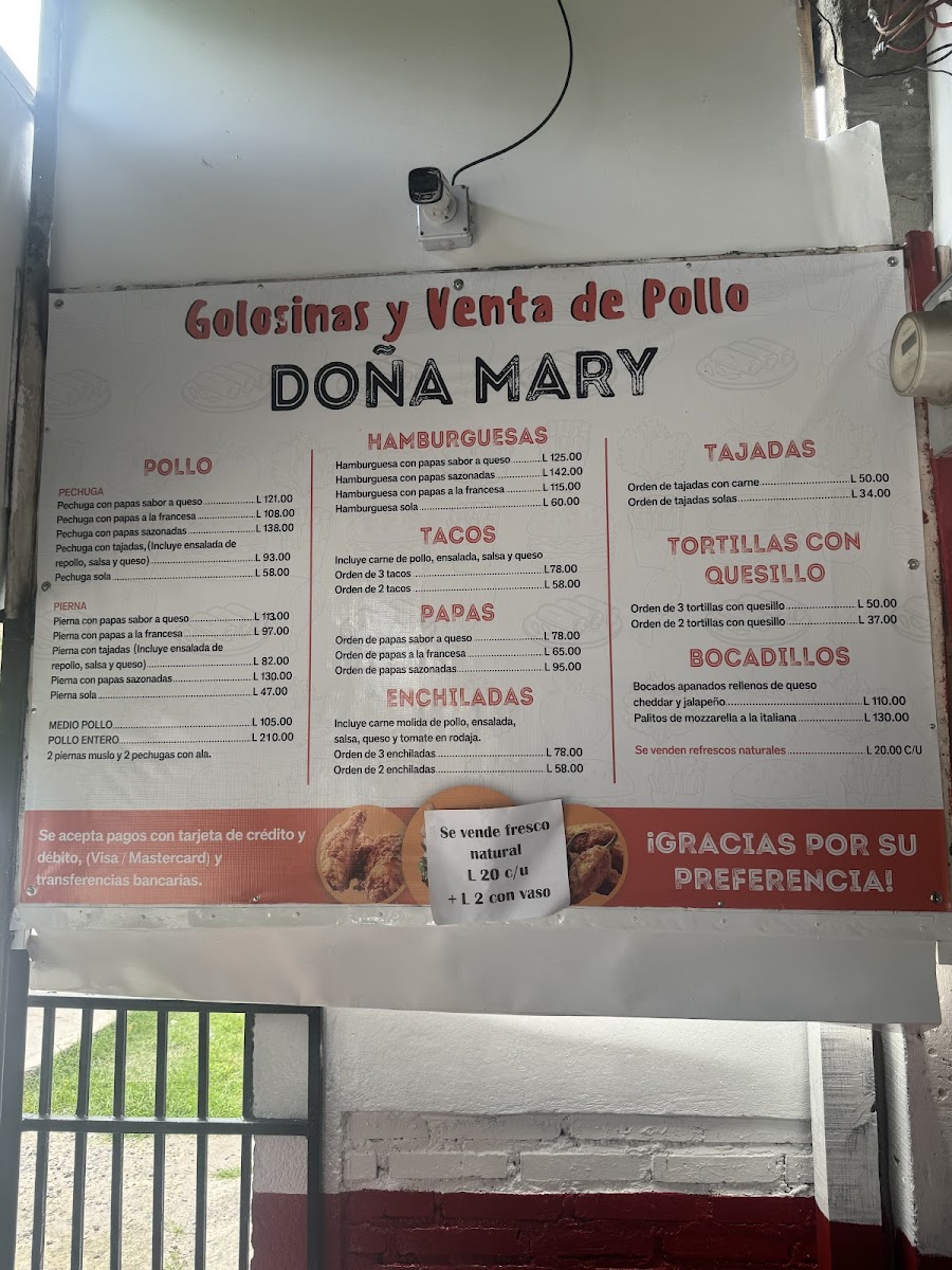 Menu Golosinas Doña Mary-1