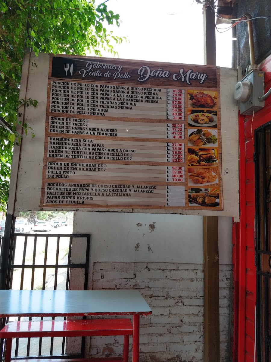 Menu Golosinas Doña Mary-2