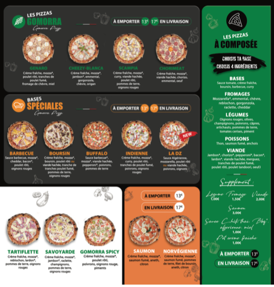 Menu Gomorra Pizza Au Feu De Bois-1