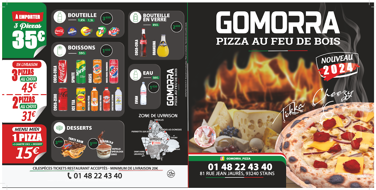 Menu Gomorra Pizza Au Feu De Bois-3