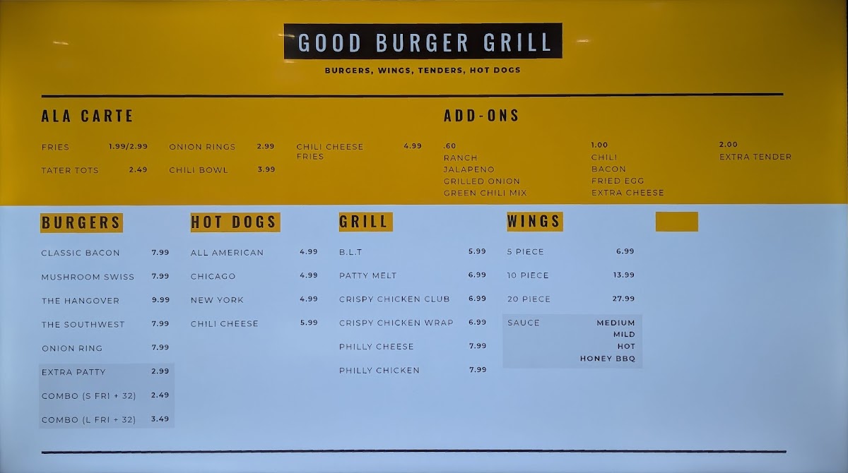 Menu Good Burger Grill-1