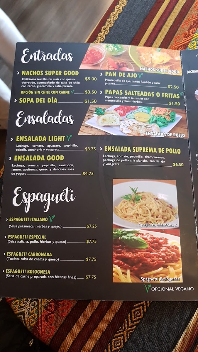 Menu Good Cafe Restaurante-5