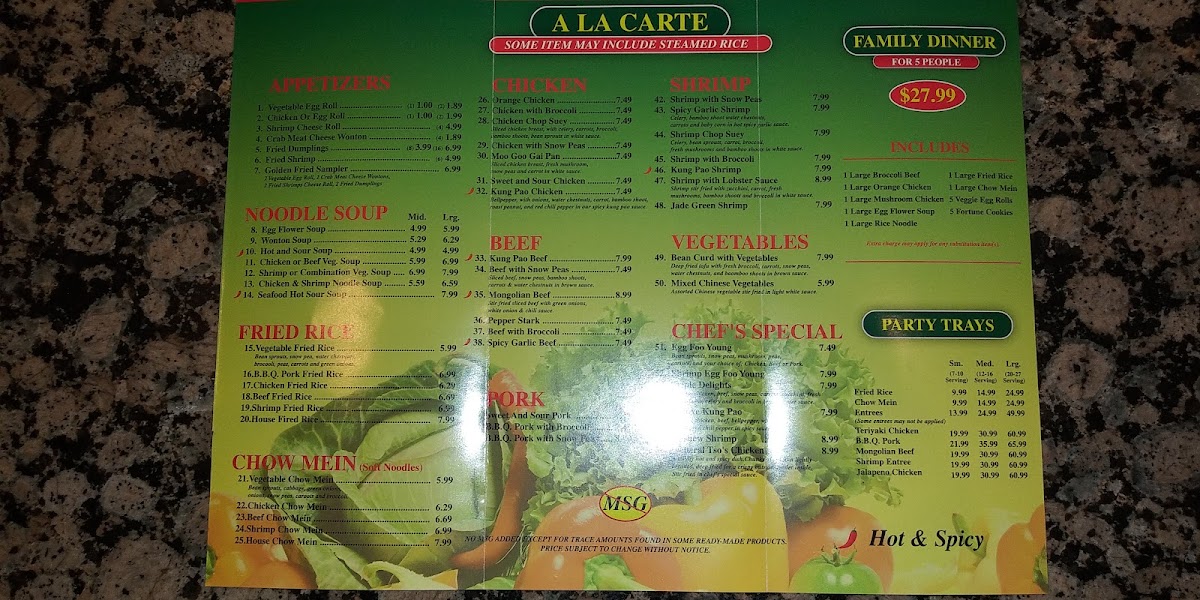 Menu Good China Express-1