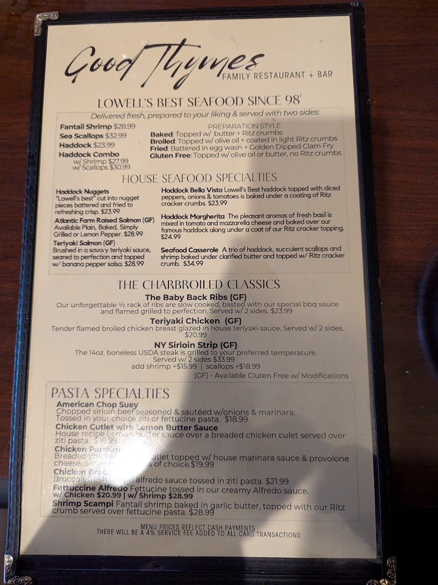 Menu Good Thymes Family Restaurant-5