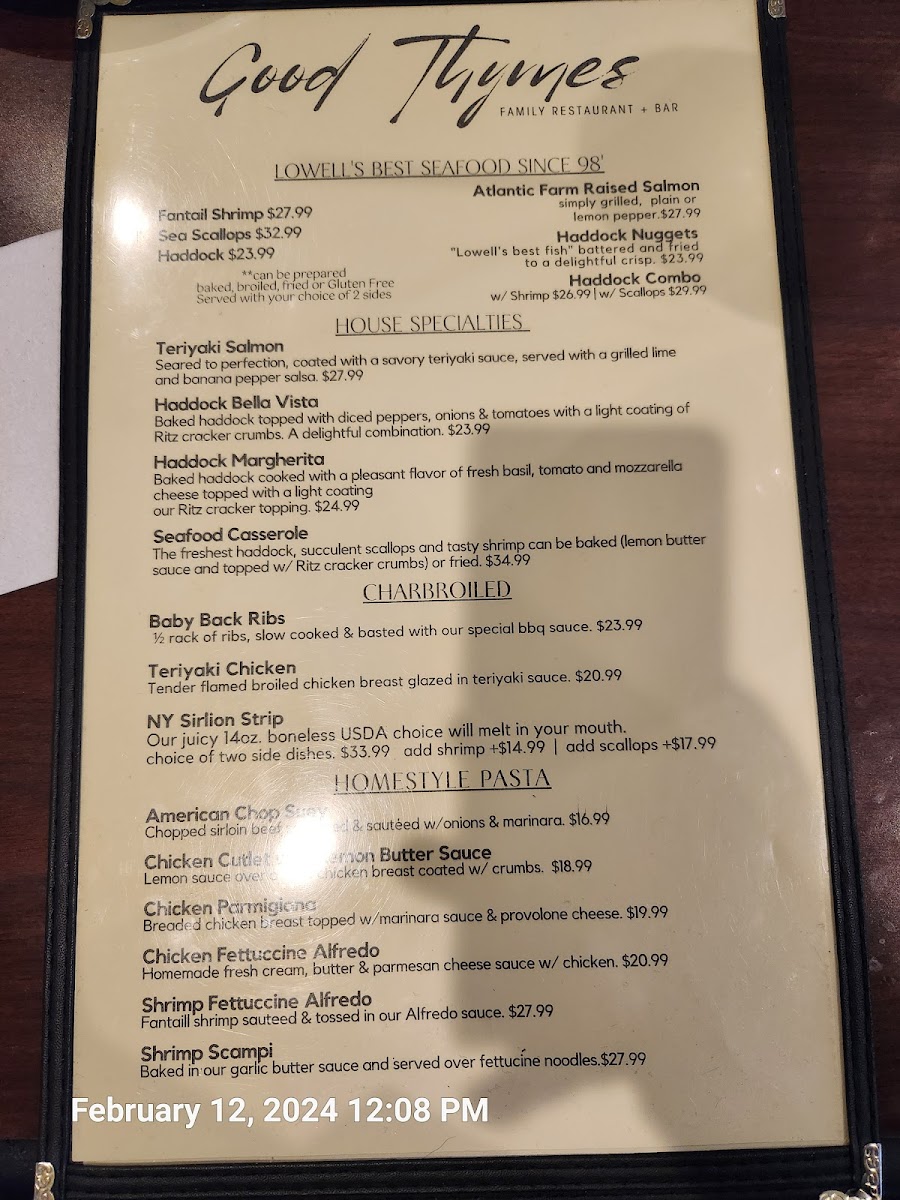Menu Good Thymes Family Restaurant-6