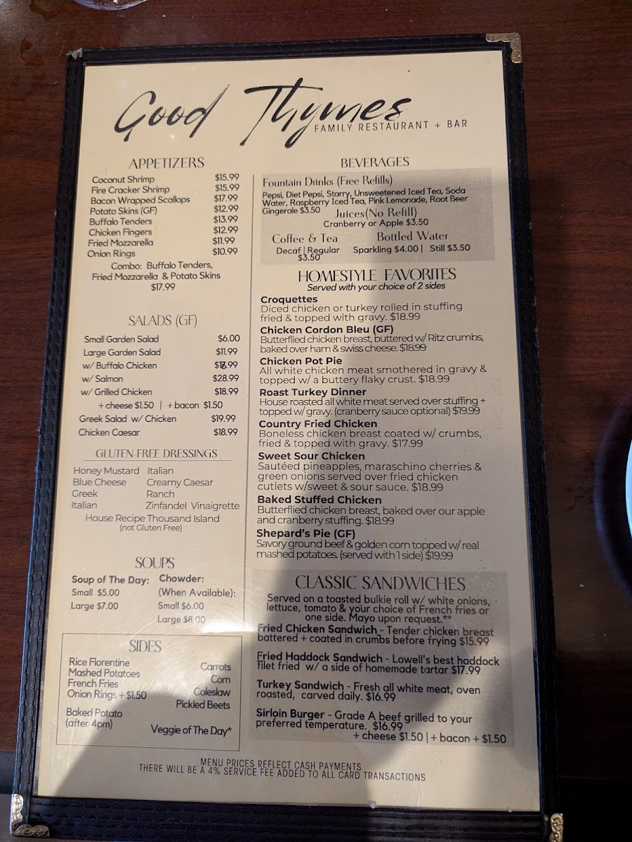 Menu Good Thymes Family Restaurant-7