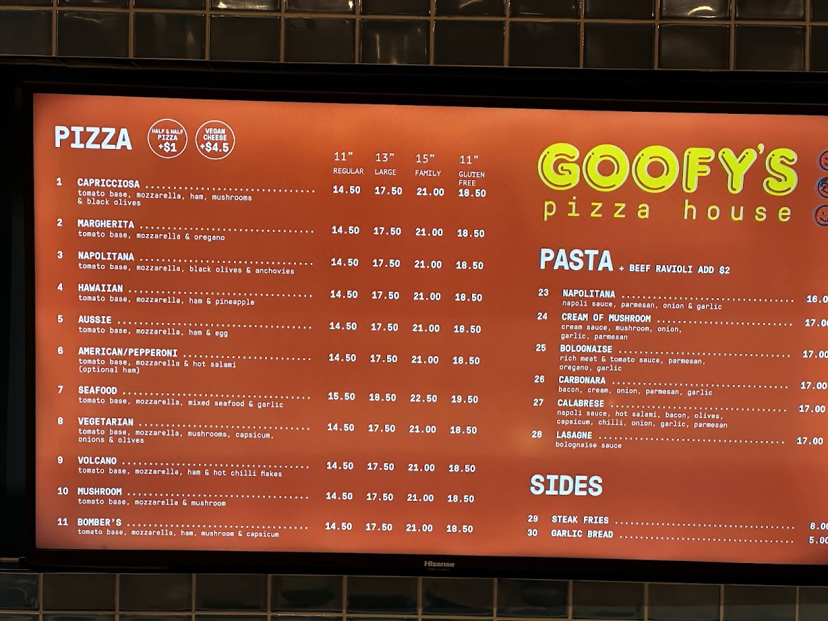 Menu Goofy's Pizza House-2