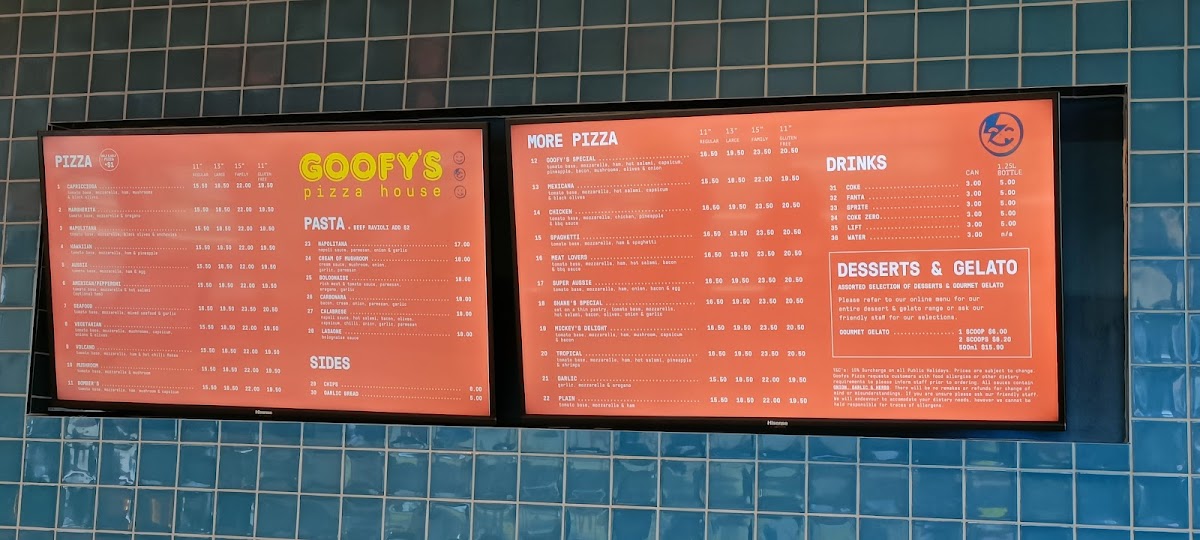 Menu Goofy's Pizza House-4