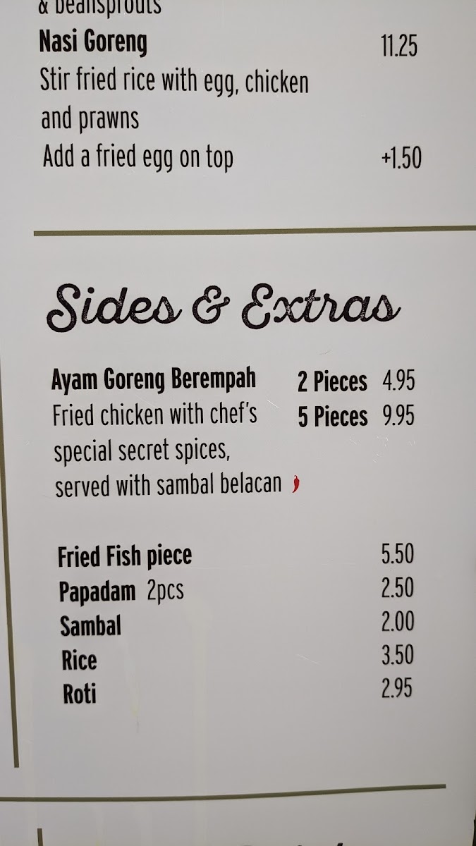 Menu Gopal's Corner Oxford Street-9