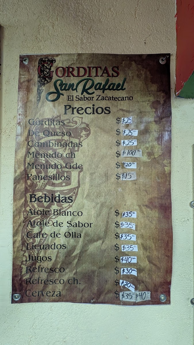 Menu Gorditas San Rafael-1