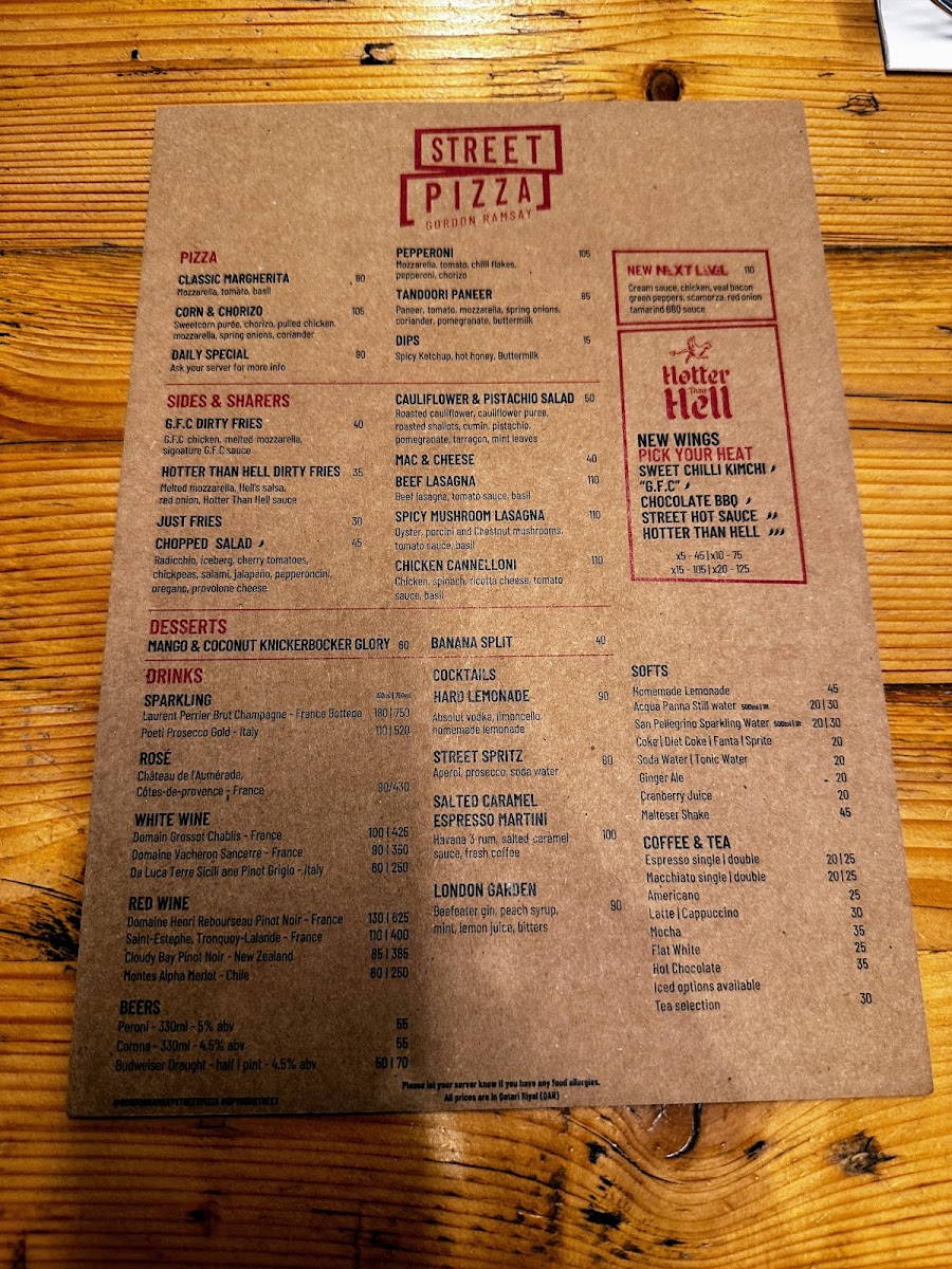 Menu Gordon Ramsay Street Pizza-1