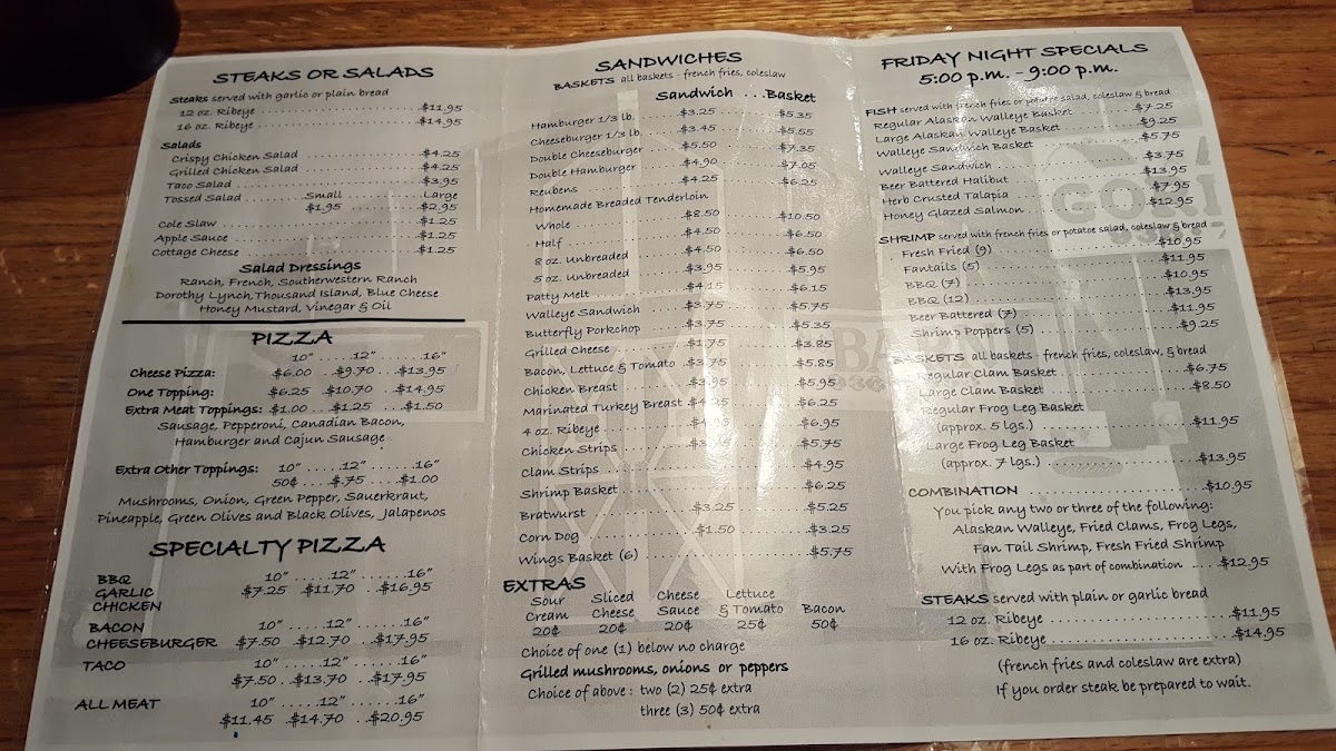 Menu Gordo's Barn-1