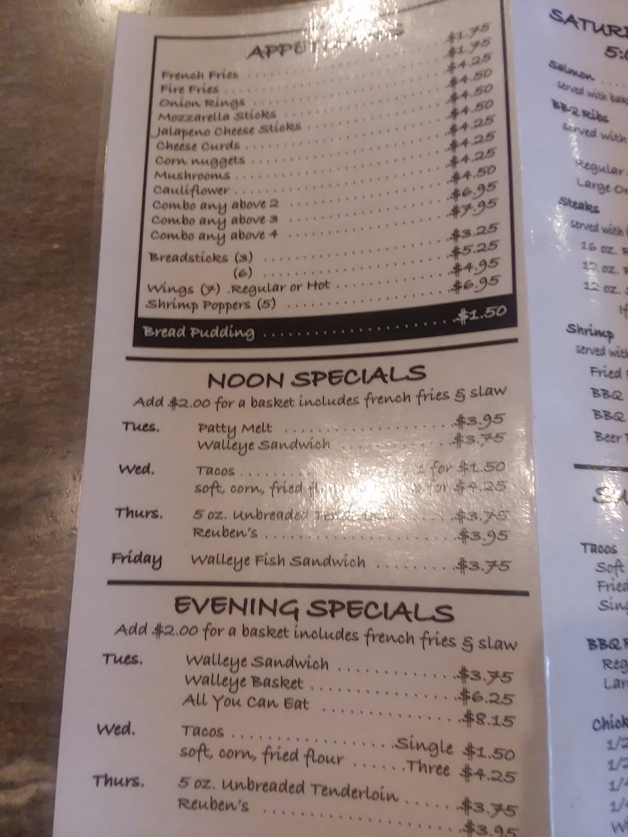 Menu Gordo's Barn-4