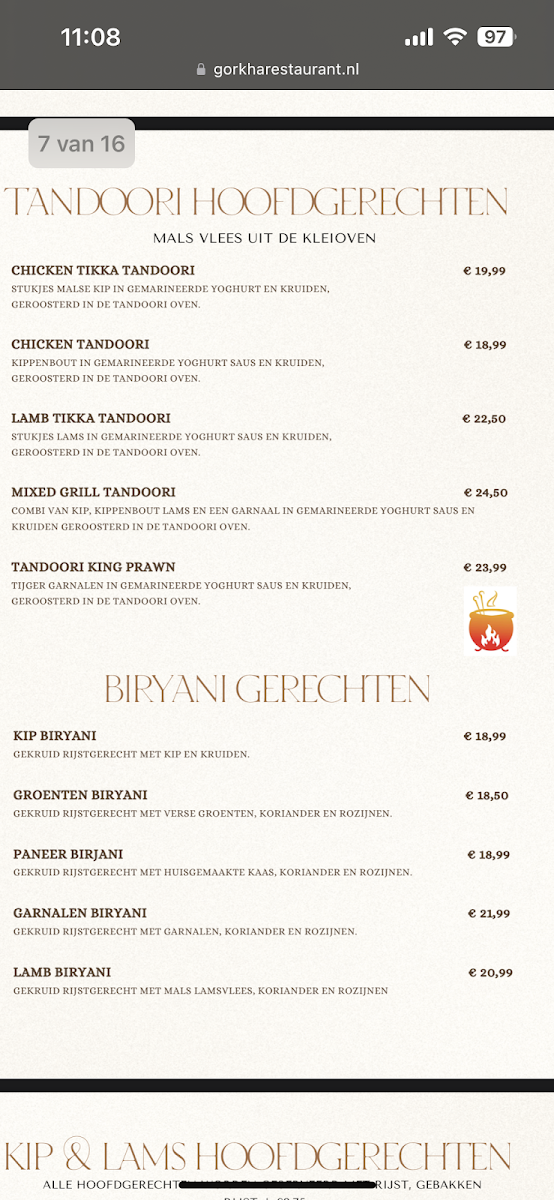 Menu Gorkha Nepalees & Indiaas Hilversum-3