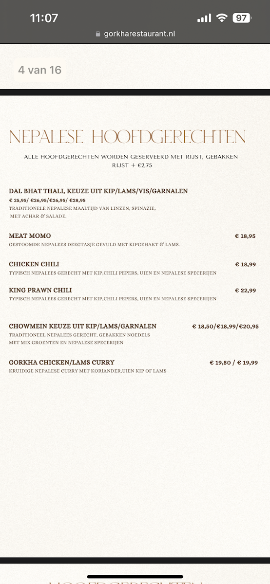Menu Gorkha Nepalees & Indiaas Hilversum-4