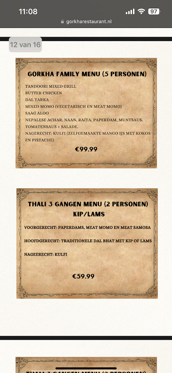 Menu Gorkha Nepalees & Indiaas Hilversum-6