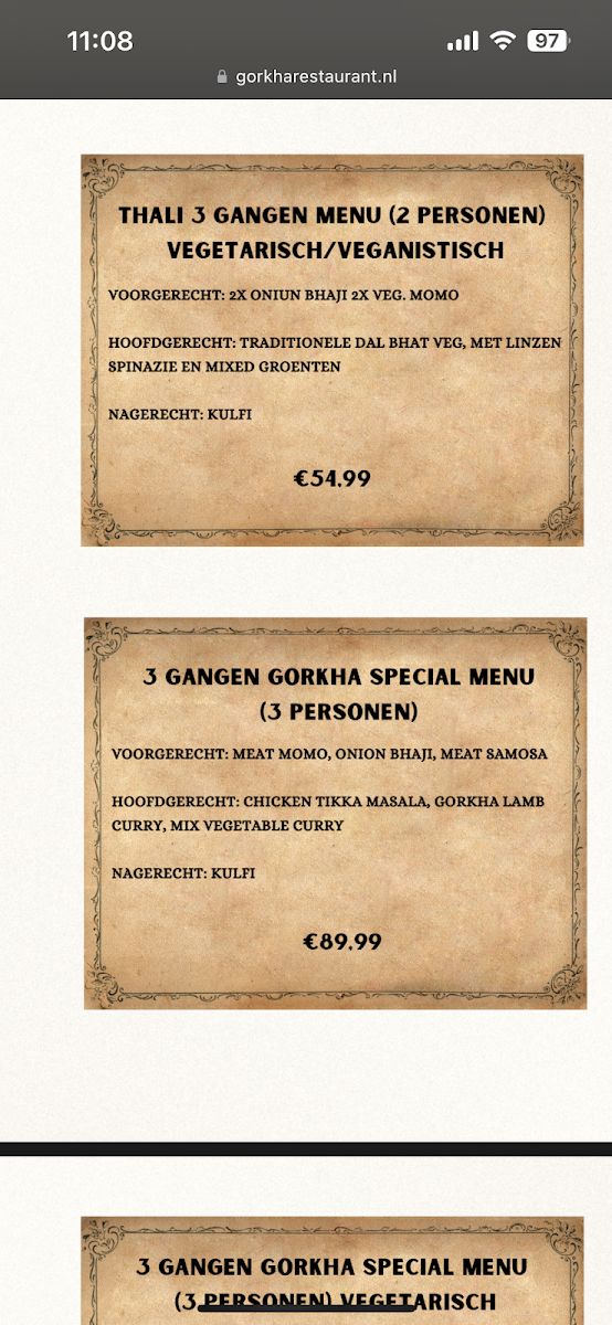 Menu Gorkha Nepalees & Indiaas Hilversum-7