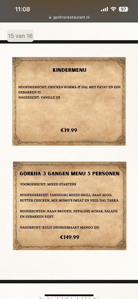 Menu Gorkha Nepalees & Indiaas Hilversum-8
