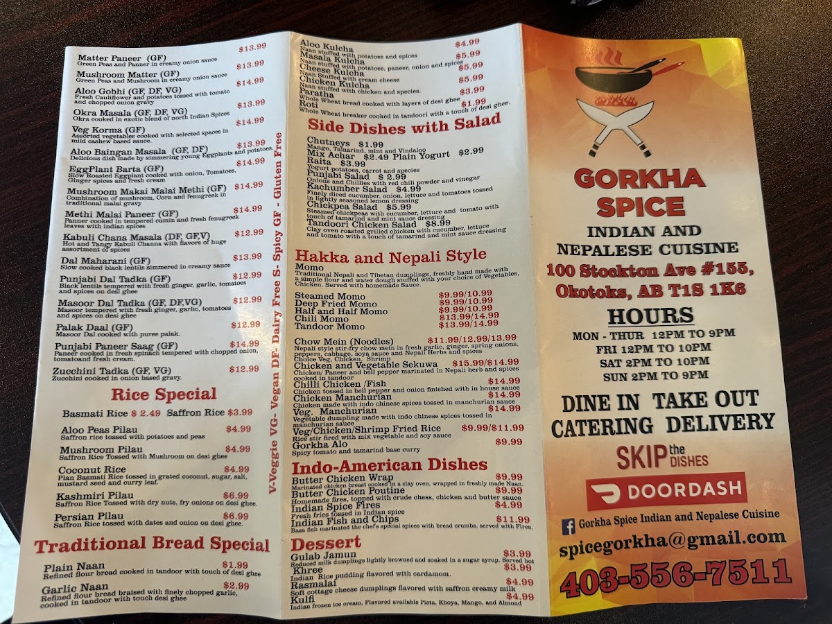 Menu Gorkha Spice - Indian & Nepalese Cuisine-7