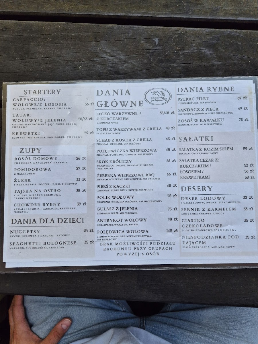 Menu Gosciniec Pod Zajacem-3