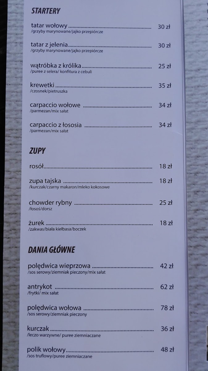 Menu Gosciniec Pod Zajacem-8