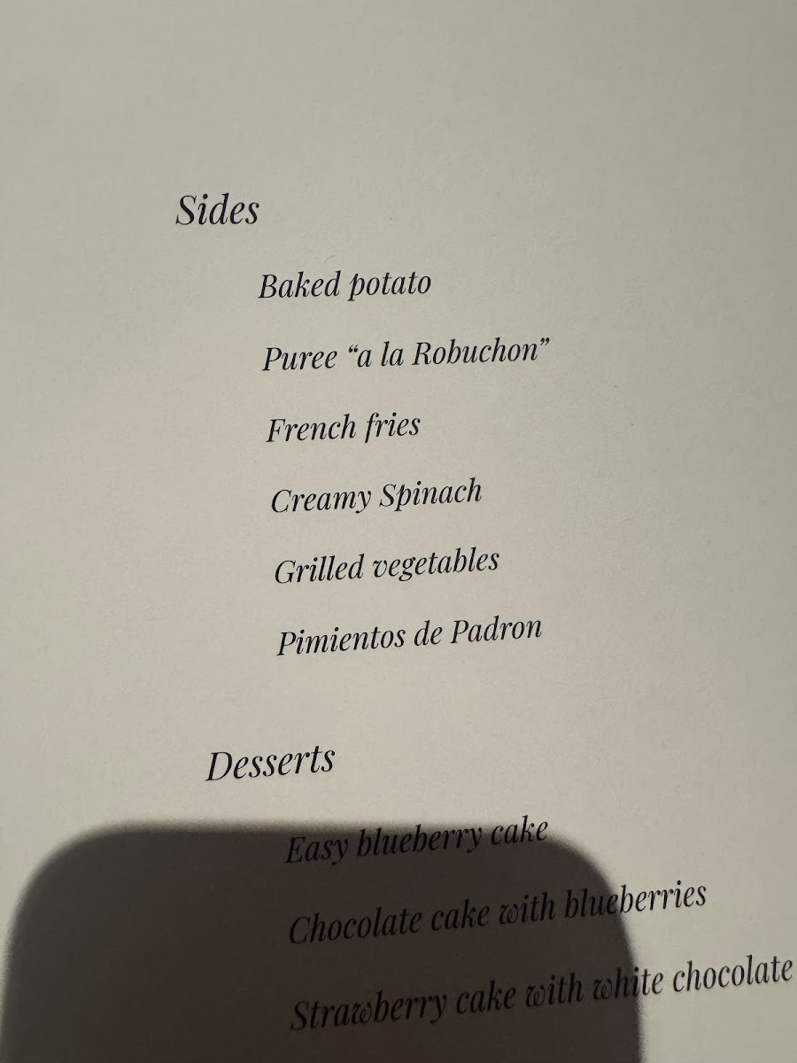Menu Gostilna As-1