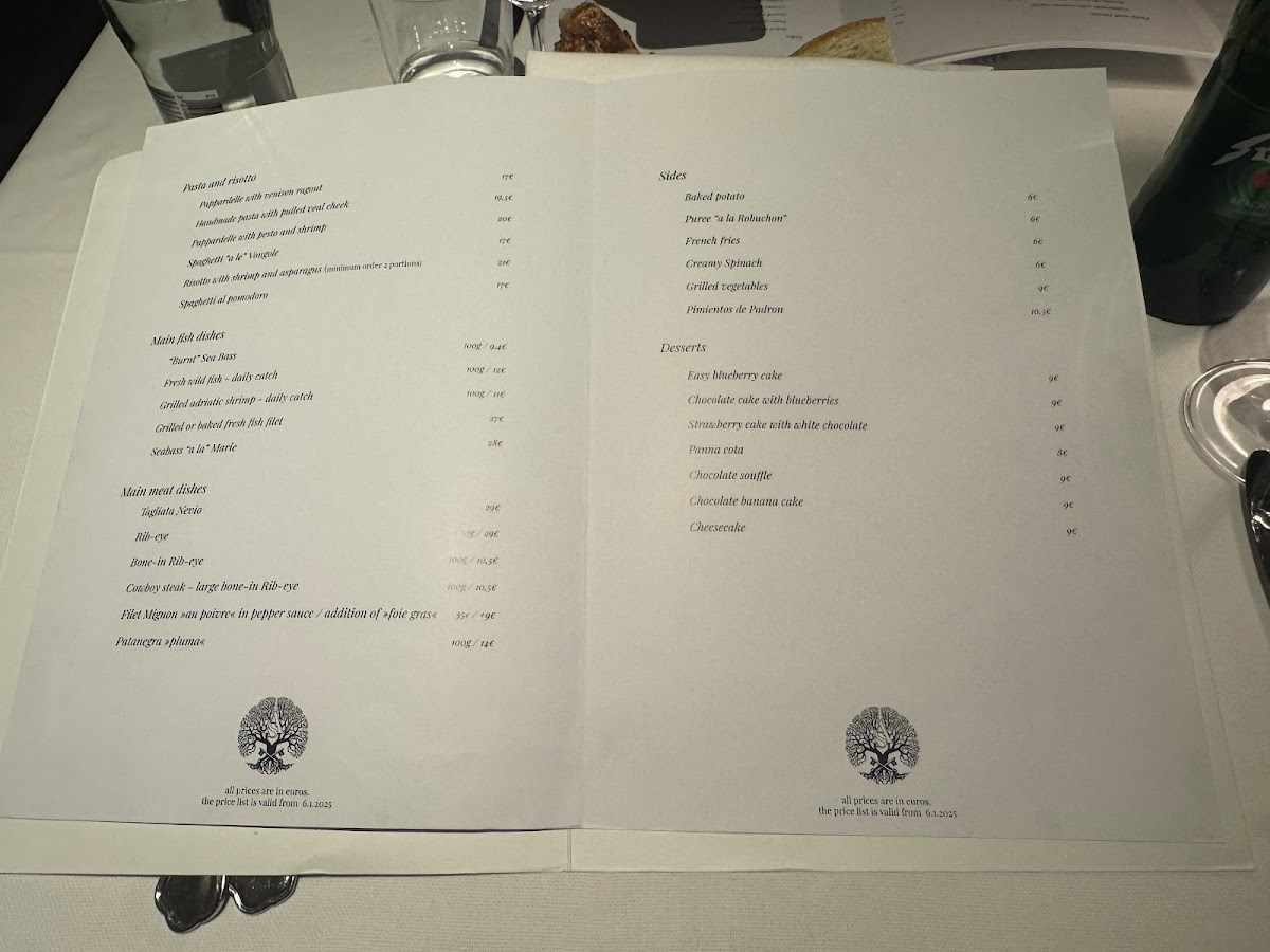 Menu Gostilna As-2