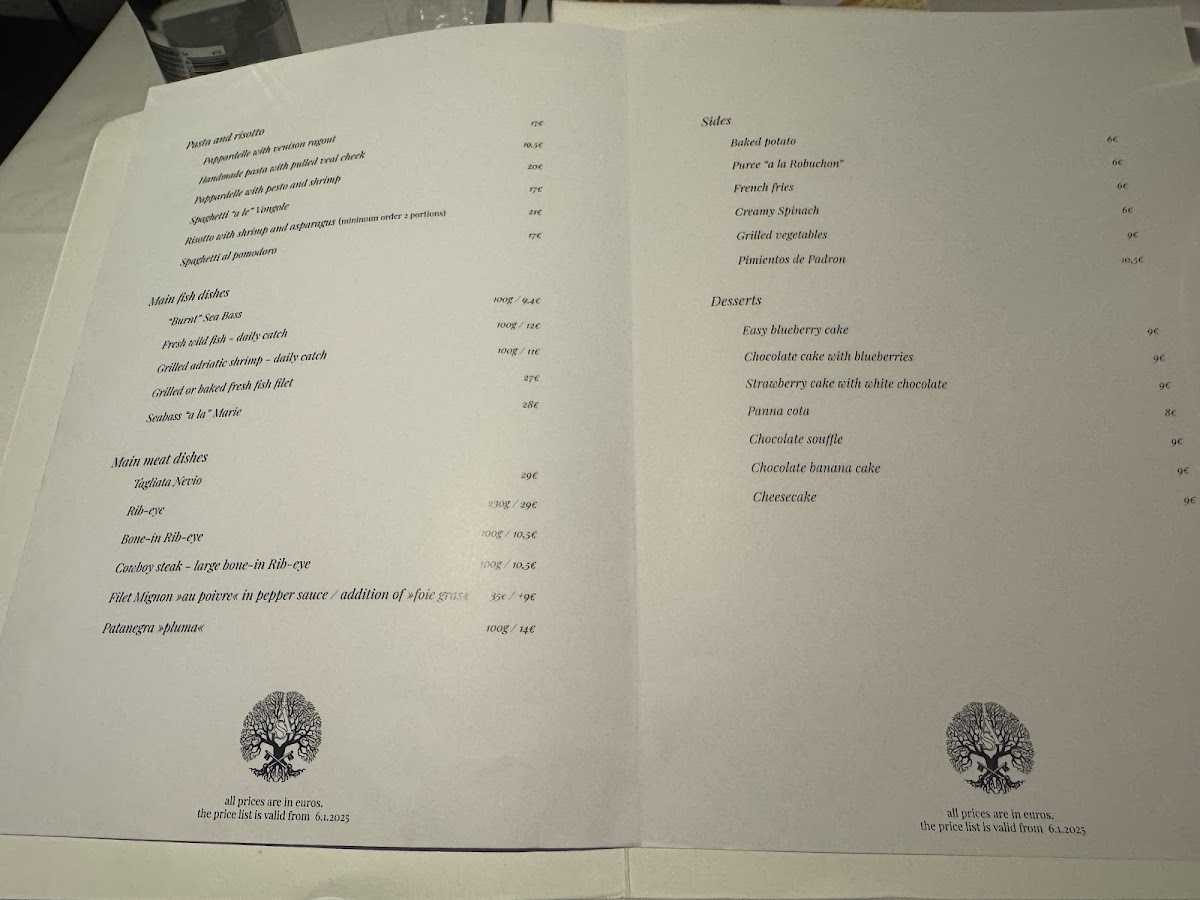 Menu Gostilna As-3