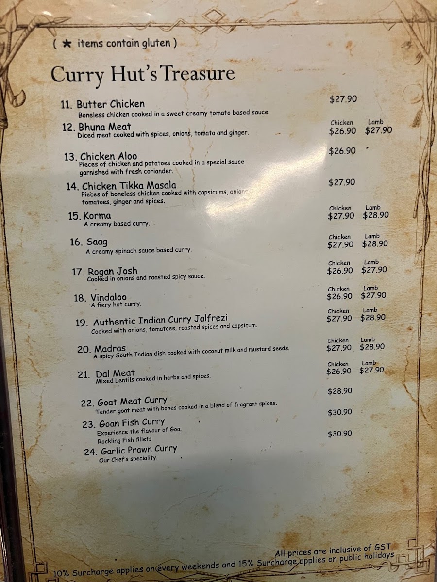 Menu Gourmet Curry Hut-1