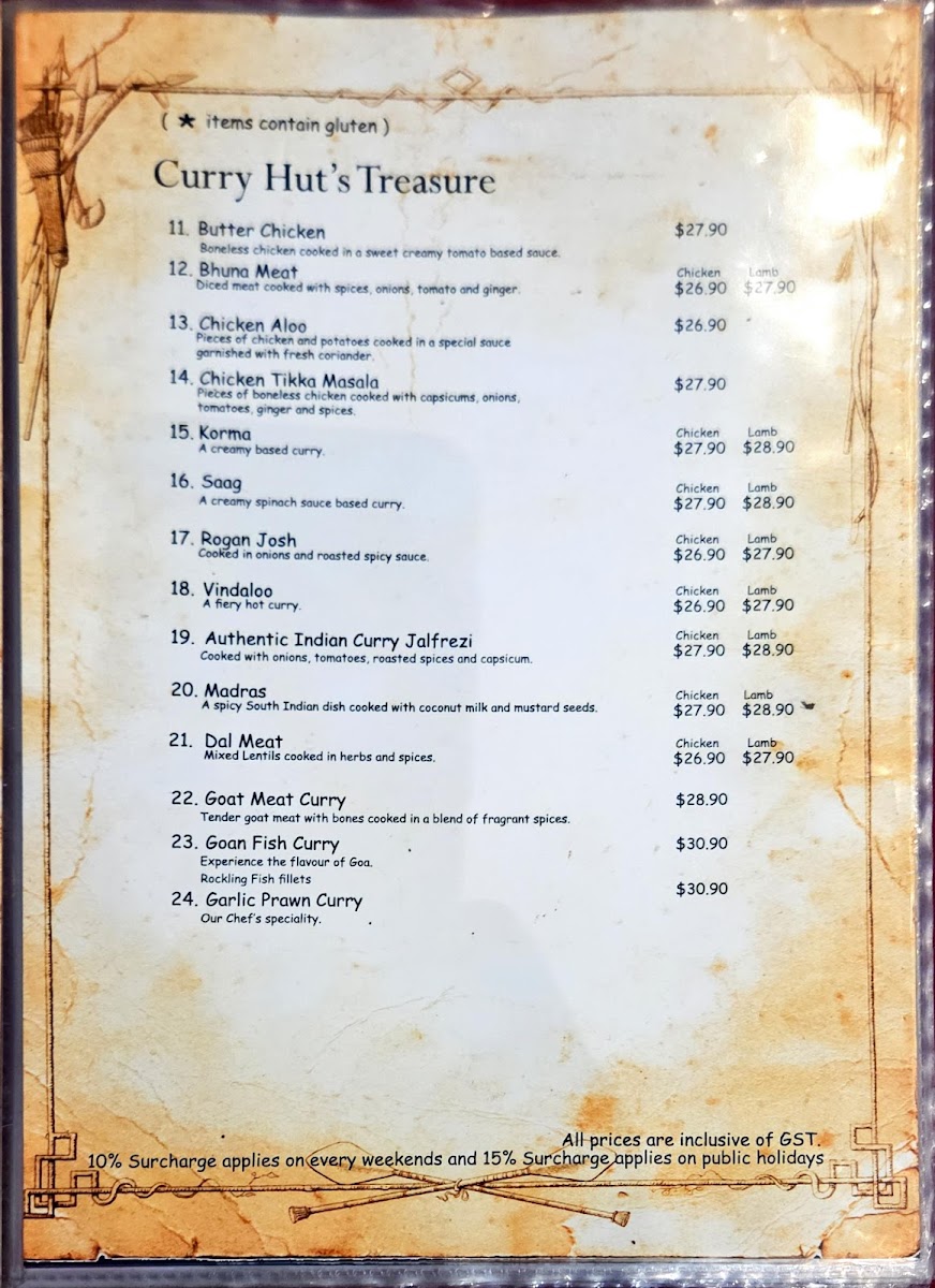 Menu Gourmet Curry Hut-9