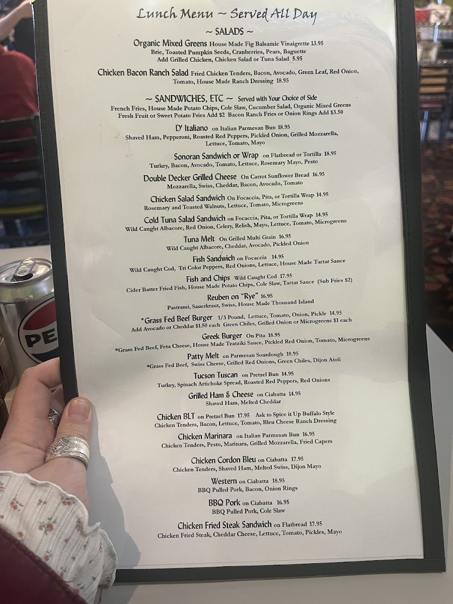 Menu Gourmet Girls Gluten Free Bakery/bistro-1