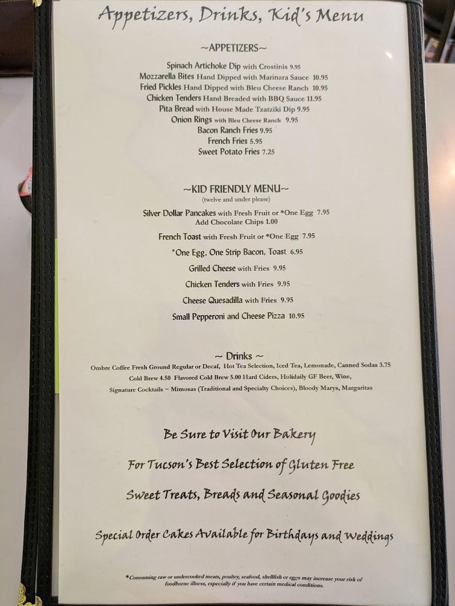 Menu Gourmet Girls Gluten Free Bakery/bistro-4