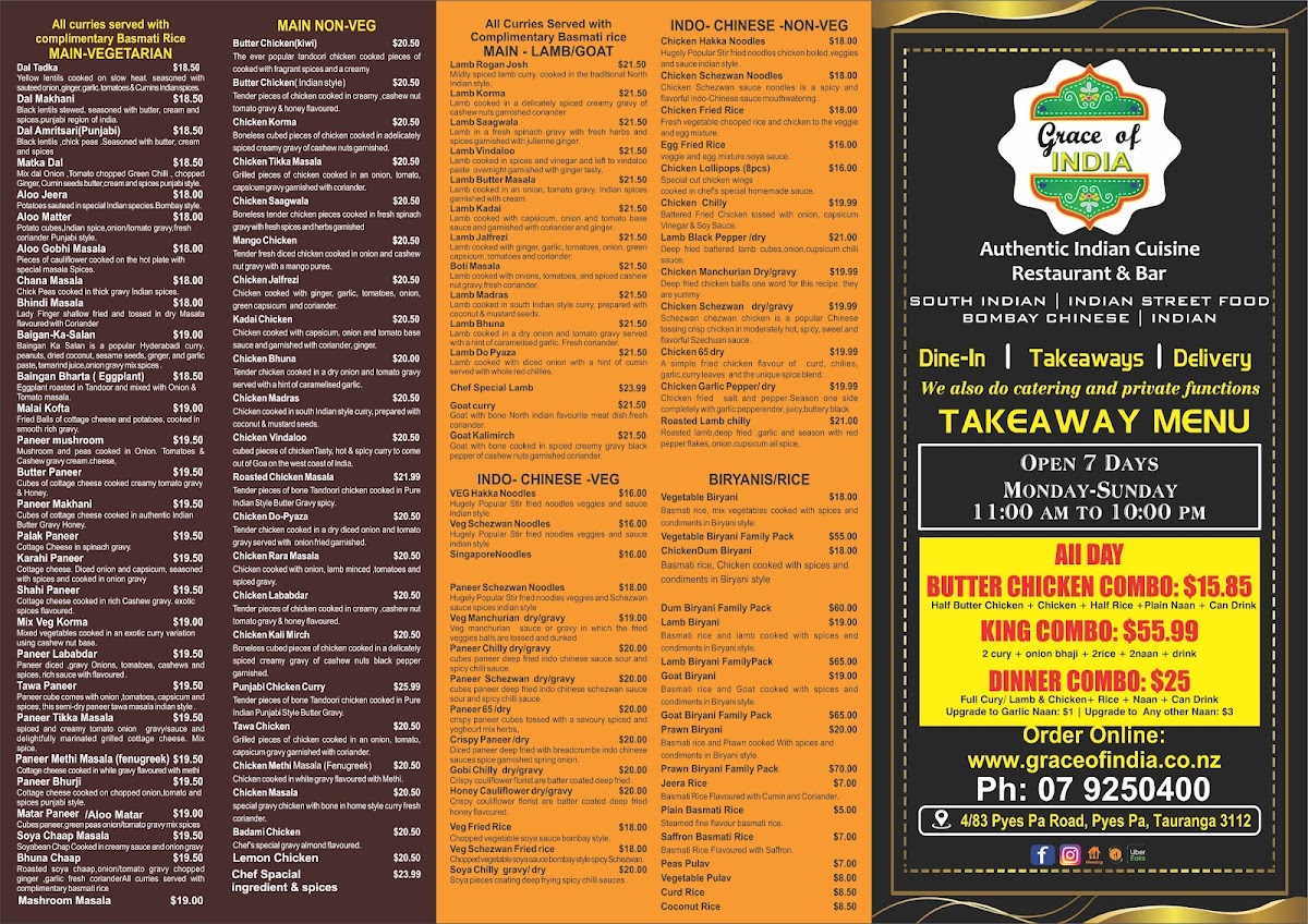 Menu Grace Of India Restaurant & Bar Fine Dining-3