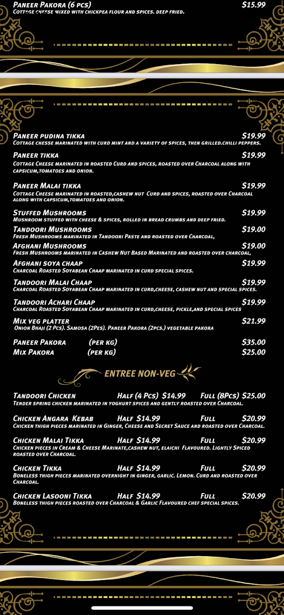 Menu Grace Of India Restaurant & Bar Fine Dining-5
