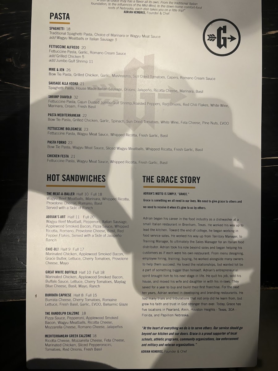 Menu Grace Pizza And Shakes Papillion-10