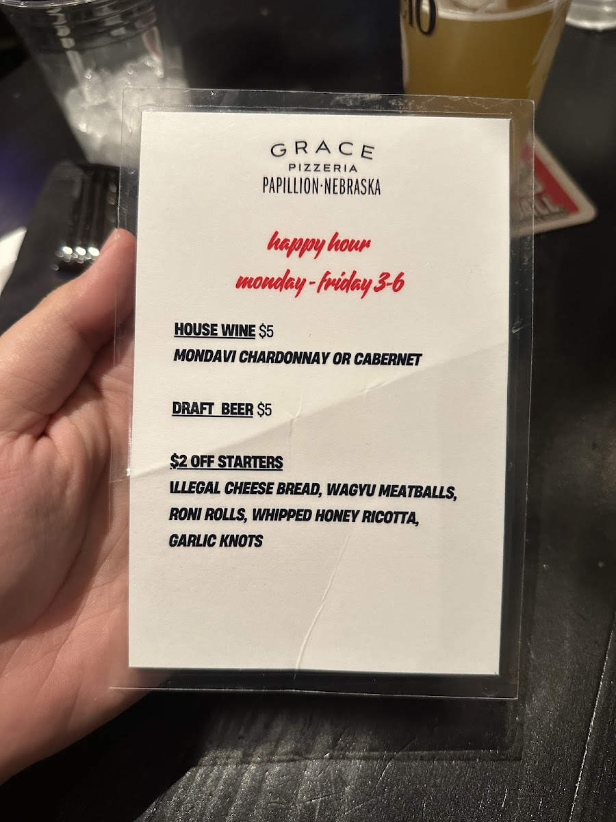 Menu Grace Pizza And Shakes Papillion-9