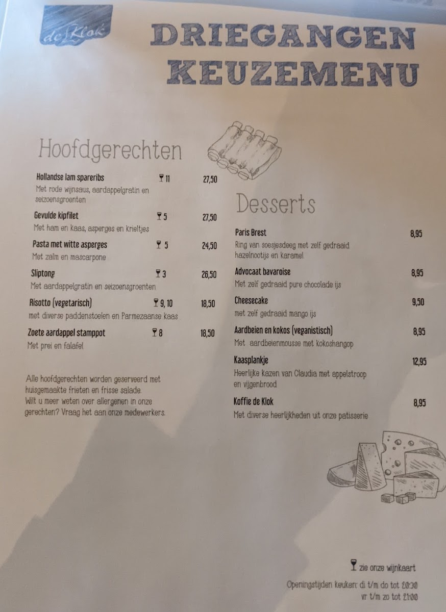 Menu Grand Café De Klok - Patisserie-5
