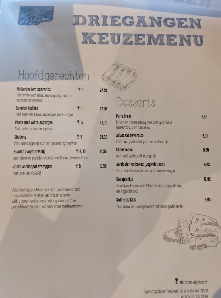 Menu Grand Café De Klok - Patisserie-6