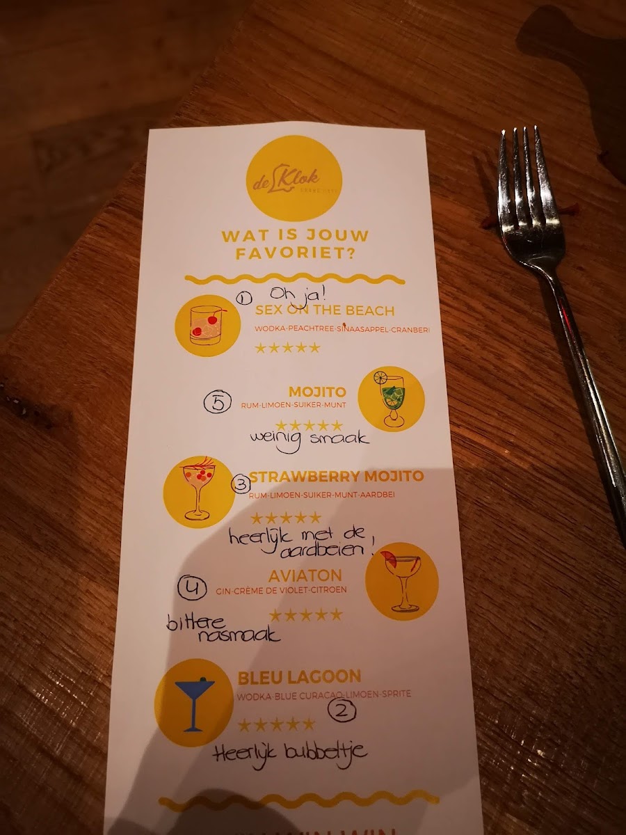 Menu Grand Café De Klok - Patisserie-7