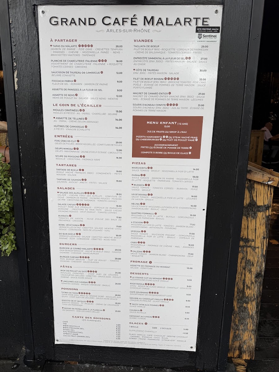 Menu Grand Café Malarte - Restaurant Arles-1